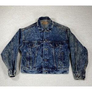 Vintage Levi Strauss Women's Sz S Button‎ Down Collared Denim Jean Jacket